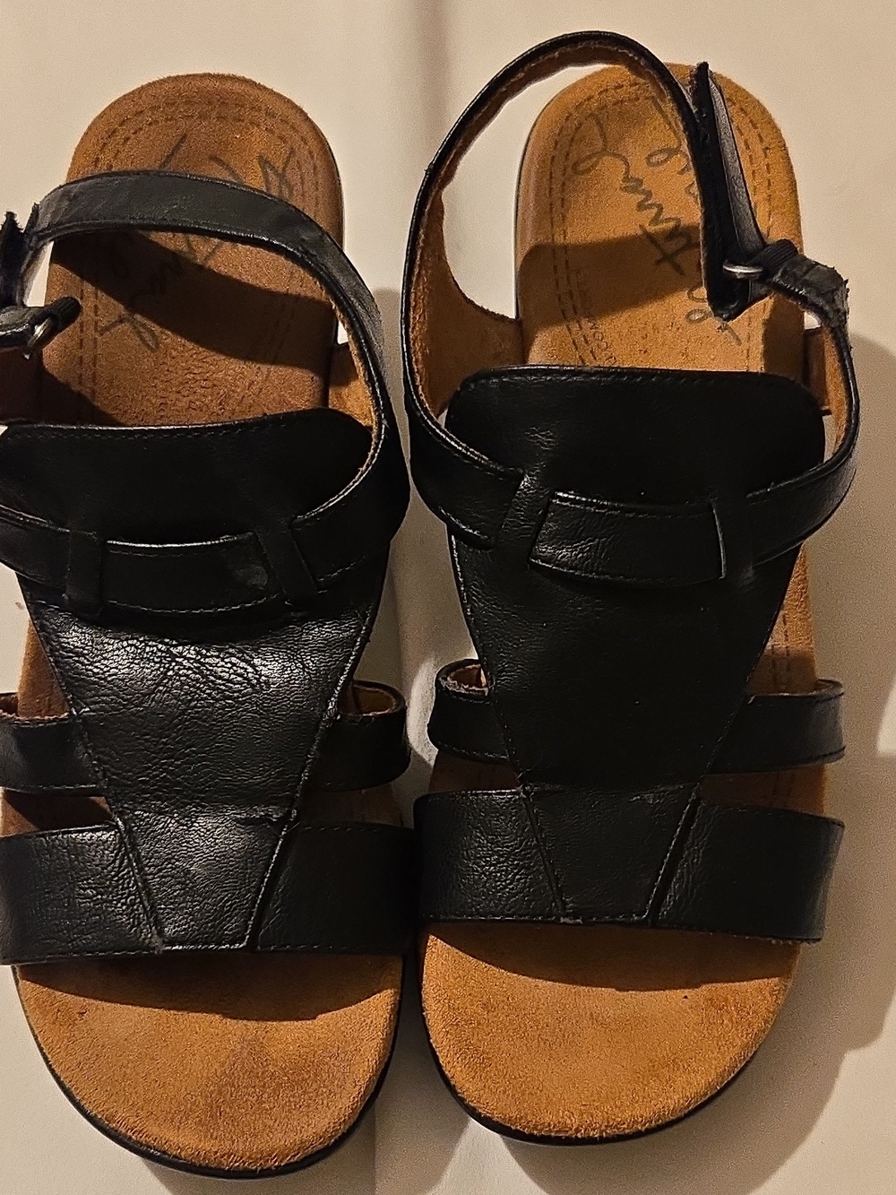 Comfort Strappy Black Women's Sandals